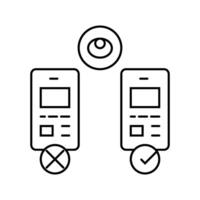 contrast ratio ux ui design line icon illustration vector