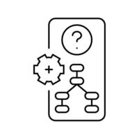 eye tracking ux ui design line icon illustration vector