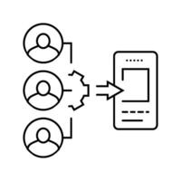 guerrilla testing ux ui design line icon illustration vector