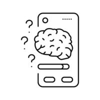 cognitive load ux ui design line icon illustration vector