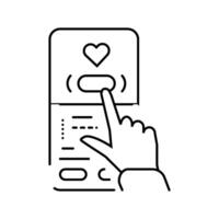 visual feedback ux ui design line icon illustration vector