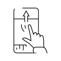 scroll hijacking ux ui design line icon illustration vector