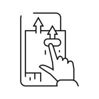 parallax scrolling ux ui design line icon illustration vector