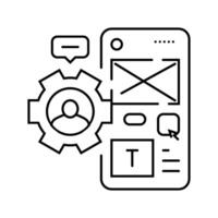 user centered design ucd line icon illustration vector
