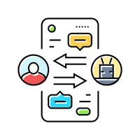 human computer interaction hci color icon illustration vector