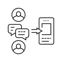 design critique ux ui line icon illustration vector