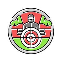 badge paintball game team color icon illustration vector