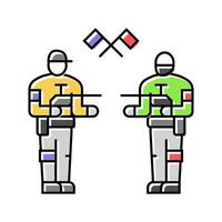 tournament paintball game color icon illustration vector