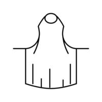 apron ppe protective equipment line icon illustration vector