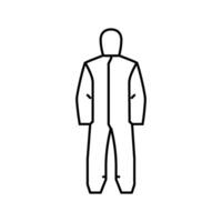 coveralls ppe protective equipment line icon illustration vector