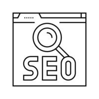 seo search engine optimization line icon illustration vector