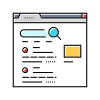 serp search engine results page color icon illustration vector