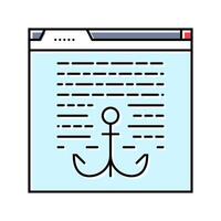 anchor text seo color icon illustration vector