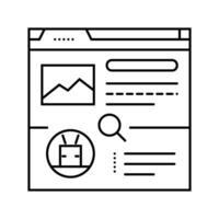 crawling seo line icon illustration vector