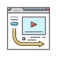 internal linking seo color icon illustration vector