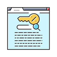 seo friendly url color icon illustration vector