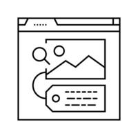 alt text seo line icon illustration vector