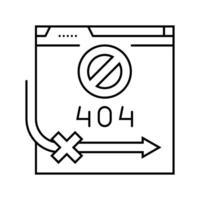404 error seo line icon illustration vector