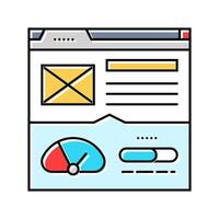 page speed seo color icon illustration vector