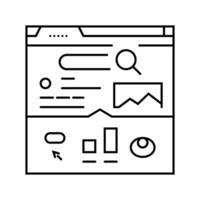 ctr click through rate seo line icon illustration vector