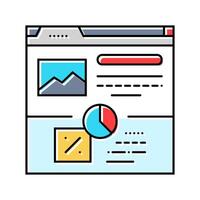 conversion rate seo color icon illustration vector