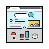 ctr click through rate seo color icon illustration vector