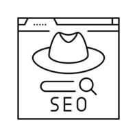 off page seo line icon illustration vector