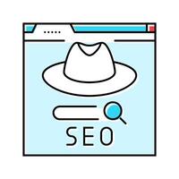 off page seo color icon illustration vector