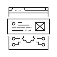 schema markup seo line icon illustration vector