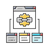 canonicalization seo color icon illustration vector