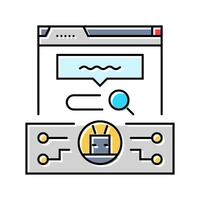 natural language processing nlp seo color icon illustration vector