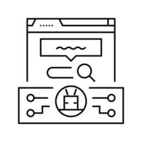 natural language processing nlp seo line icon illustration vector