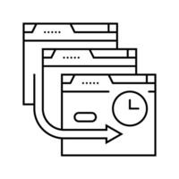 redirect chain seo line icon illustration vector