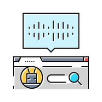 voice search optimization seo color icon illustration vector
