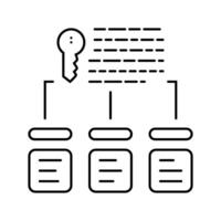 keyword clustering seo line icon illustration vector