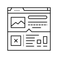 content gap analysis seo line icon illustration vector