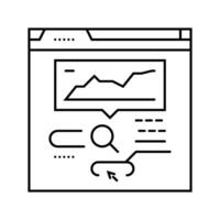 organic click through rate seo line icon illustration vector
