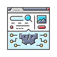 search algorithm seo color icon illustration vector