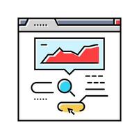 organic click through rate seo color icon illustration vector