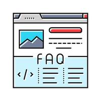 faq schema seo color icon illustration vector