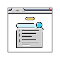 zero click searches seo color icon illustration vector