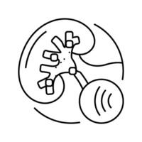 lithotripsy urology line icon illustration vector