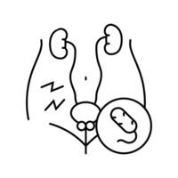 urethritis urology line icon illustration vector