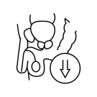 erectile dysfunction urology line icon illustration vector