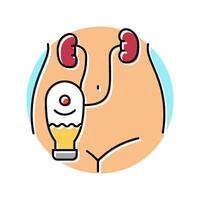 hydronephrosis urology color icon illustration vector