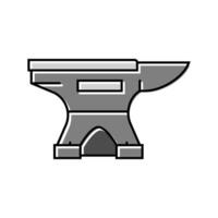 anvil blacksmith color icon illustration vector