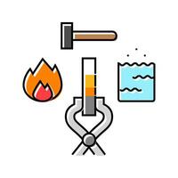 riveting blacksmith color icon illustration vector