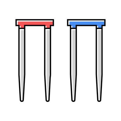 wicket croquet game color icon illustration