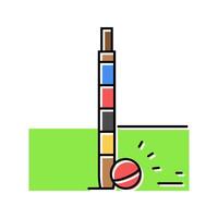 peg out croquet game color icon illustration vector