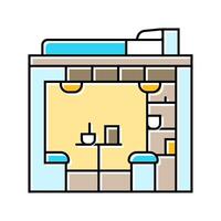 functional spaces minimalism lifestyle color icon illustration vector